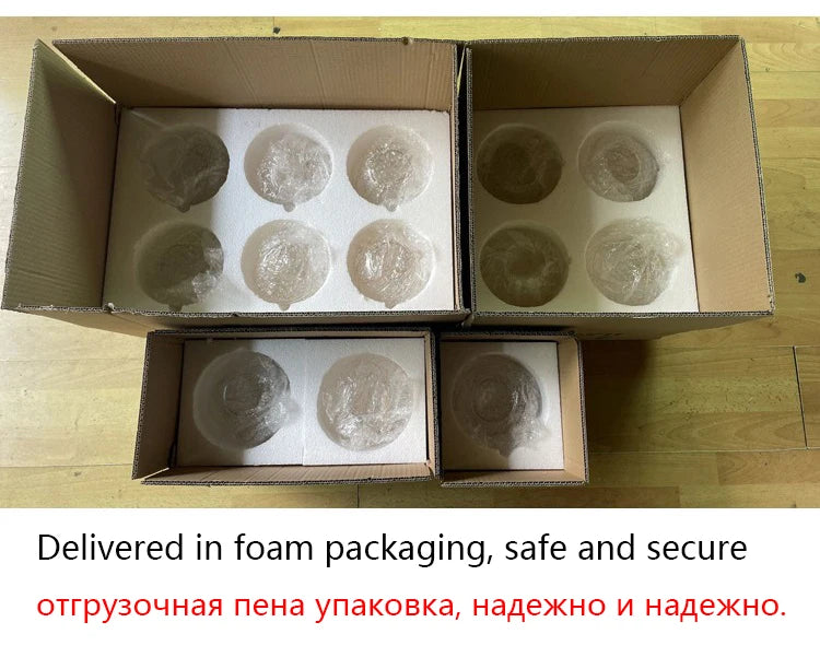 Modern Glass Globe Pendant Light delivered in secure foam packaging for safe shipping.