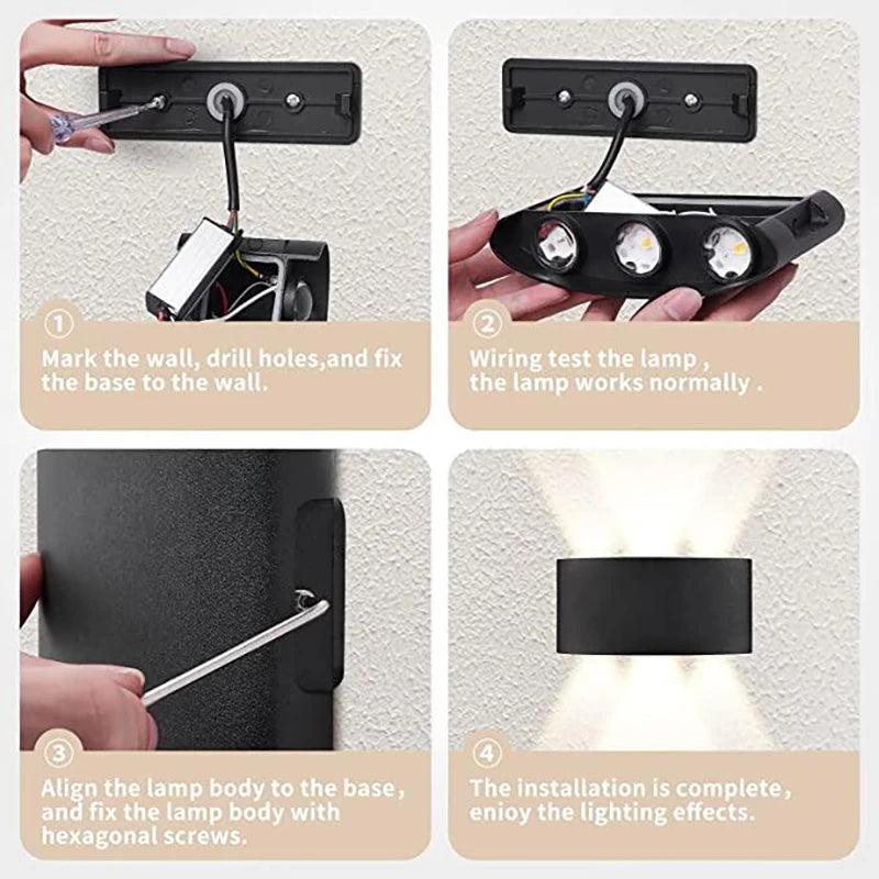LED Wall Sconces Modern Lamp, White Up Down Wall Mount Lights for Living Room Hallway Bedroom Decor