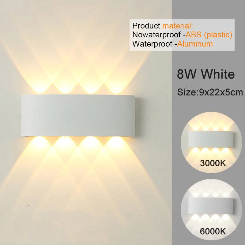 LED Wall Sconces Modern Lamp, White Up Down Wall Mount Lights for Living Room Hallway Bedroom Decor