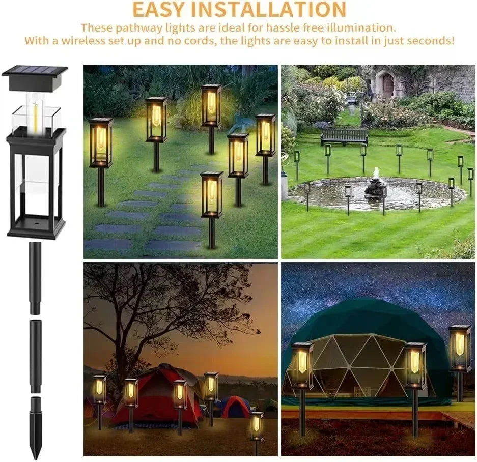 Solar LED Pathway Lights Waterproof  for Garden & Driveway Paths