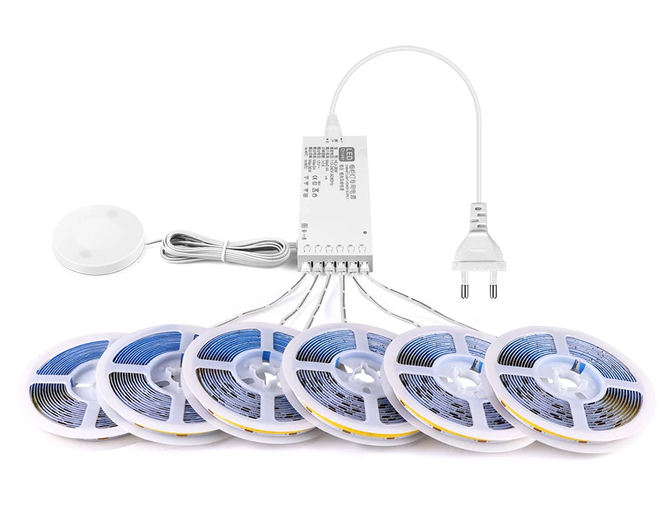 Under Cabinet LED Strip Light COB Dimmable Touch Sensor Closet Light