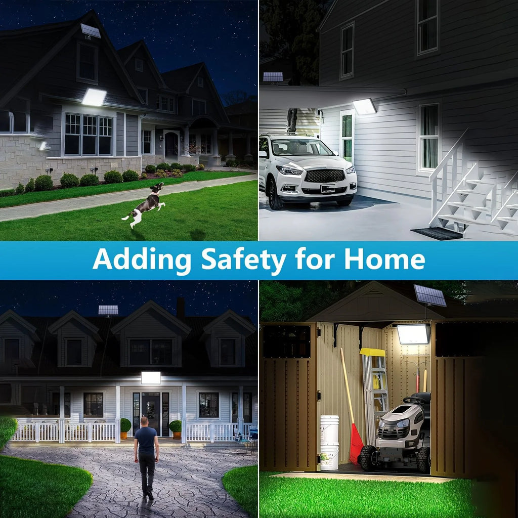 Solar motion sensor light 400LED outdoor security garden light