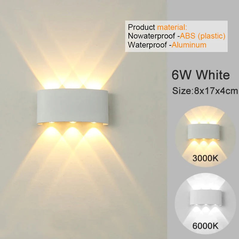 LED Wall Sconces Modern Lamp, White Up Down Wall Mount Lights for Living Room Hallway Bedroom Decor