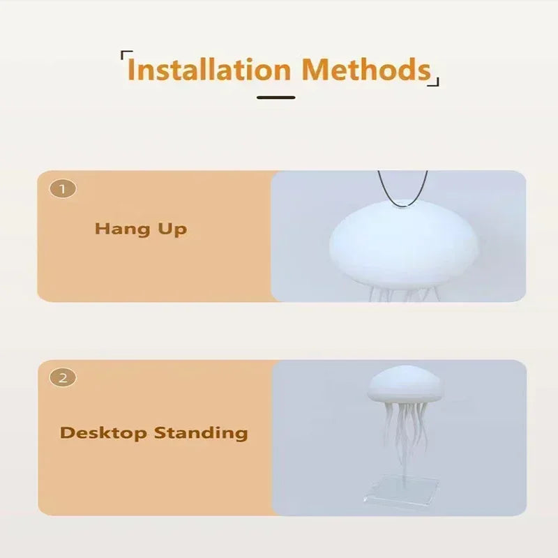 Jellyfish Bedroom Lamp LED Night Light with Voice Control