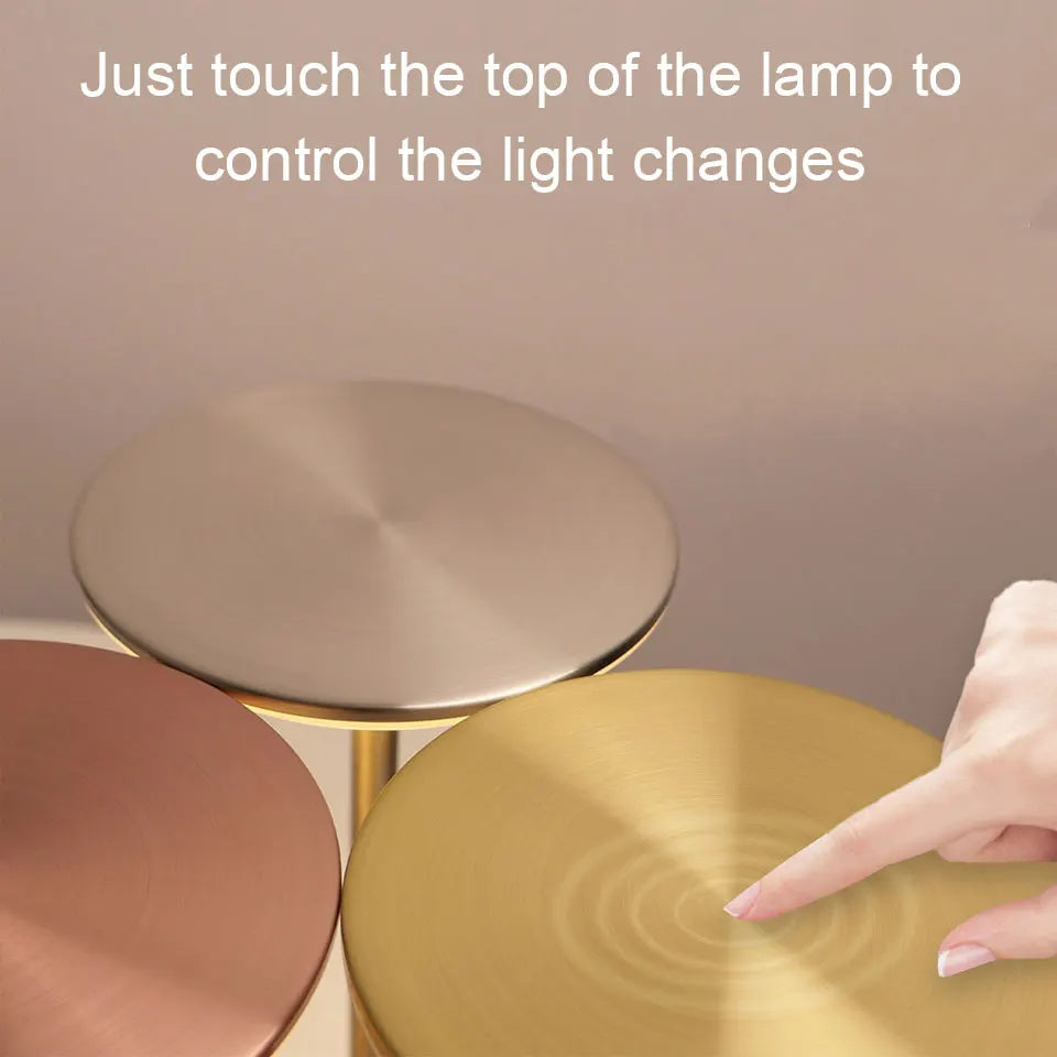 LED Table Lamp Touch Sensor Night Light USB Rechargeable Portable Bedroom Night Light Wireless Reading Lamp Restaurant Hotel Bar
