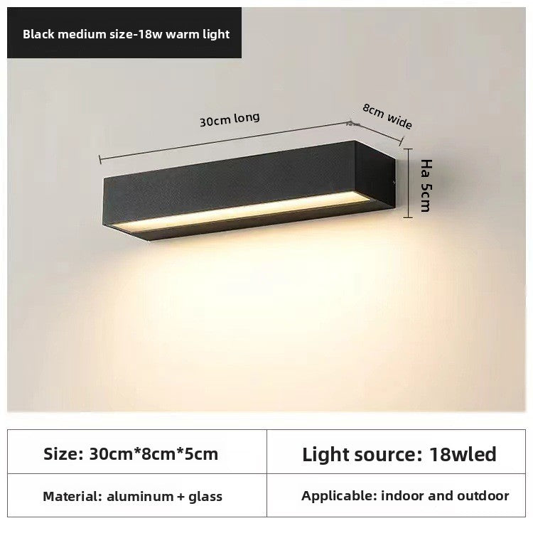 Minimalist Wall Lamp Bedroom Long LED Wall Light Modern Decor